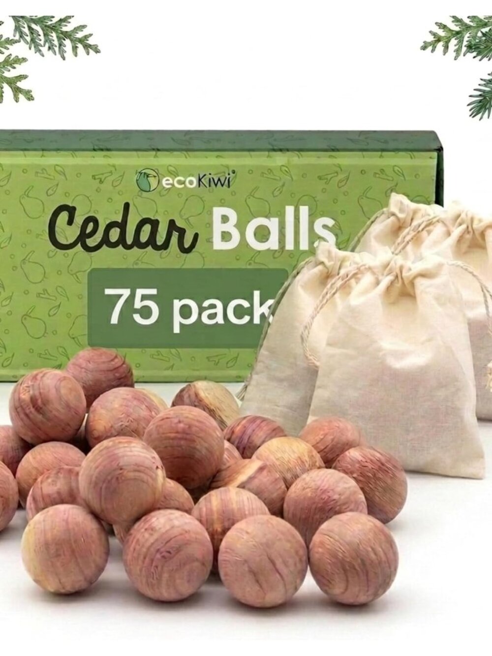 Cedar Balls for Clothes Storage - 75 Pack Cedar Wood for Closest